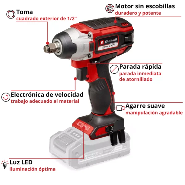 Llave de Impacto a Batería Einhell IMPAXXO 18/230 - Imagen 3